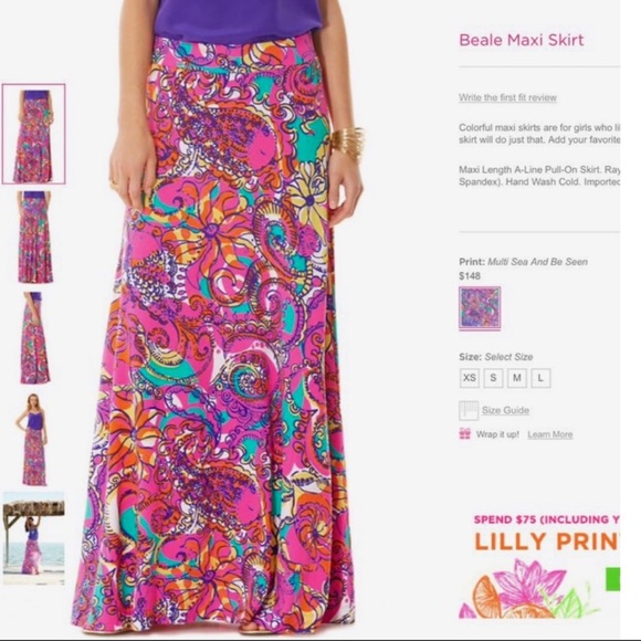 Lilly Pulitzer Beale Maxi Skirt Sz XS - Picture 2 of 5